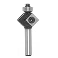 thumbnail image 3 of CNC 2 Blades Router Bit Round or Bevel Corner Insert Woodworking Milling Cutter, 3 of 5