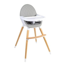 Abiie Beyond Junior Wooden High Chair with Tray Convertible Baby