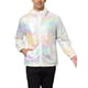 thumbnail image 5 of Chaqueta metálica con cremallera para hombre INSPIRE CHIC, con capucha, ligera, holográfica y brillante, 2XL blanca, 5 of 8