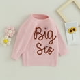 thumbnail image 3 of Toddler Baby Girl Sweater Big Sister Long Sleeve Knit Pullover Top Sister Outfits Fall Winter Clothes, 3 of 8