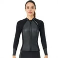 thumbnail image 4 of DIVE SAIL Traje de buceo 2MM Pantalones cortos de manga larga Traje de neopreno Rash Guards Artesanía exquisita Sensación de cuerpo fresco Snorkel Trajes camisa femenina XXL Eigraketly OD019363-12, 4 of 7