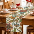 thumbnail image 5 of Paisley Boho Floral Table Runner 72 Inches, Vintage Flowers Botanical Bed Runner Dresser Scarves Tabletop for Indoor Outdoor Parties/Ceremony/Banquet, 16" x 72", 5 of 9