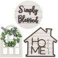 thumbnail image 2 of 1 Set of Farmhouse Tiered Tray Decor Set Rustic Farmhouse Decor Wooden Signs Table Decor, 2 of 6