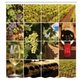 thumbnail image 3 of Ambesonne Wine Shower Curtain, Vineyard Grapes Landscapes, 69"Wx84"L, Green Red Brown, 3 of 5
