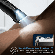 Manscape Dual-Speed 3 In 1 Body & Pubic Hair Trimmer for Men, IPX7 Waterproof Ball & Groin Shaver with LED Light, Electric Razor with Travel Pouch & USB Rechargeable, Gifts for Dad Husband Boyfriend