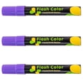 thumbnail image 1 of Plumones para Vidrio Neón ChalkyPurple 3Pzas Morado Neón VentDepot Punta Redonda Mediana Borrable, 1 of 2