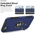 thumbnail image 3 of Shockproof Case for iPhone SE 3/SE 2020/7/8, [Embedded Finger Ring] Military Grade Phone Case Cover with Reinforced Metal Stand Kickstand [Support Magnetic Car Holder] for iPhone SE 3, Blue, 3 of 7