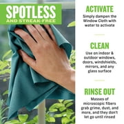 E-Cloth Window Cleaning Kit, Premium Microfiber Glass and Window Cleaner, Washable and Reusable, 100 Wash Guarantee, Green