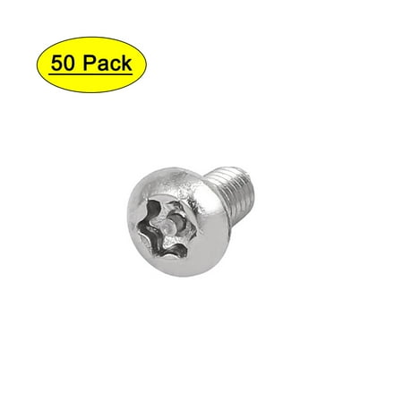 

Uxcell M4 x 8mm 304 Stainless Steel Torx Security Pan Head Machine Screws (50-pack)
