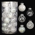thumbnail image 1 of Adornos navideños BSTDECOR, blanco transparente, 30 quilates, 6 cm, irrompibles, 1 of 7