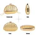 thumbnail image 4 of Spencer Evening Bag Clutch Purses for Women Shell Shpae Shoulder Crossbody Bag with Detachable Chain for Prom Party Wedding Engagement, Gold, 4 of 12