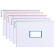 thumbnail image 2 of Preplabs Plastic Expanding File Wallet - Clear Expandable File Folder with Label Pocket for Documents, 2 of 7