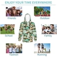 thumbnail image 5 of Haiem Colorful Hawaii Palms Pattern Boys Hoodie, Youth Pullover Hooded Sweatshirt, Kangaroo Pocket Hoodie for Kids Girls -Small, 5 of 6