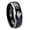 Black 2 Tone Polish Edge, variant on Freemason Masonic Concave Black Tungsten Men Ring 10MM