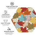 thumbnail image 4 of Disketp Fall Maple Leaves Funny Coasters,4 Pcs Leather Coasters With Holder, Perfect Housewarming Hostess Gifts,Protect Furniture From Water Marks Scratch, 4 of 9
