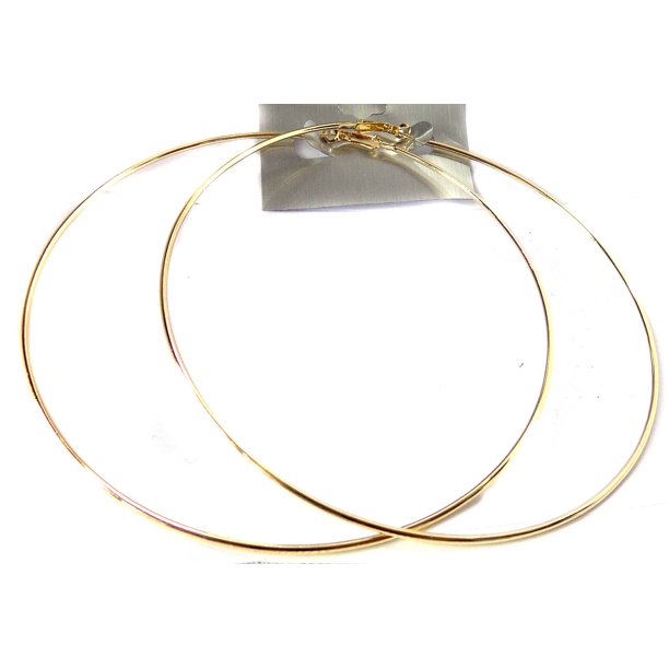 Divas Diggables Extra Large Jumbo Hoop Earrings 5 inch Hoops Thin