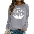 thumbnail image 2 of Femmes de Noël Pull Imprimé Graphique Mode Sweatshirt Manches Longues Fermeture Blouse Mi Longueur Veste Col Rond Hiver Cardigan Hoodie Soft Outwear, 2 of 6