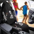 thumbnail image 4 of POLERO Skeleton Rose Design Terry Cloth Car Seat Cover Universal Car Seat Cover Towel, Non-Slip Breathable Car Seat Towel Cover Fit for SUVs Cars Sedans, 4 of 7