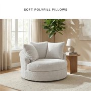Signature Design by Ashley Snodoodle Gray Oversized Swivel Accent Chair