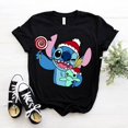 thumbnail image 5 of Camiseta divertida de Navidad Kawaii Lilo Stitch para mujer, camiseta de manga linda de Stitch, camiseta gráfica Y2k, camisetas de calle, camisetas para mujer, 5 of 5