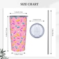 thumbnail image 5 of Kll Pink Donut Stainless Steel Vacuum Insulated Coffee Cup 20 Oz Insulated Travel Mug Water Cup With Leak-Proof Straw Lid & Flip Lid,1 Metal Straws,1 Cleaning Brush, 5 of 8