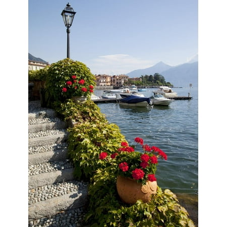 Town and Lakeside, Menaggio, Lake Como, Lombardy, Italian Lakes, Italy, Europe Print Wall Art By Frank