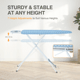 thumbnail image 6 of KK KINGRACK Ironing Board, Portable Iron Board with Hanger & Iron Rest, 7 Adjustable Heights, Blue, 43x13", 6 of 7