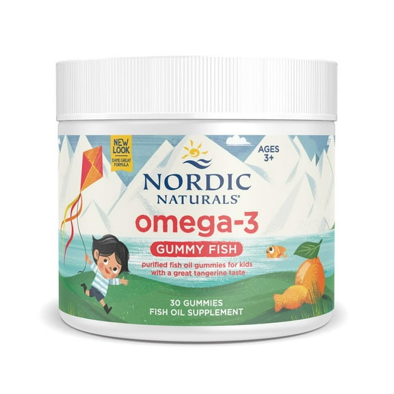 Nordic Naturals Nordic Omega-3 Gummy Fish, Tangerine, 124 Mg, 30 Ct