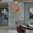 thumbnail image 6 of Metal Sun Face Wall Art Plaque & Home Decor, Colorful Sun Rustic Art Decor Wall Sculpture Hanging Home Accent - Indoor Outdoor Decoration, 6 of 9