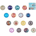 thumbnail image 2 of 200 Pcs Mosaic Printed Glass Cabochons,Decorative Glass Cabochons Granulates,Colorful Beads,Half Round Vase Nuggets,Printed Mosaic Tiles,DIY Gems for Jewellery Making Mixed Color, 2 of 7