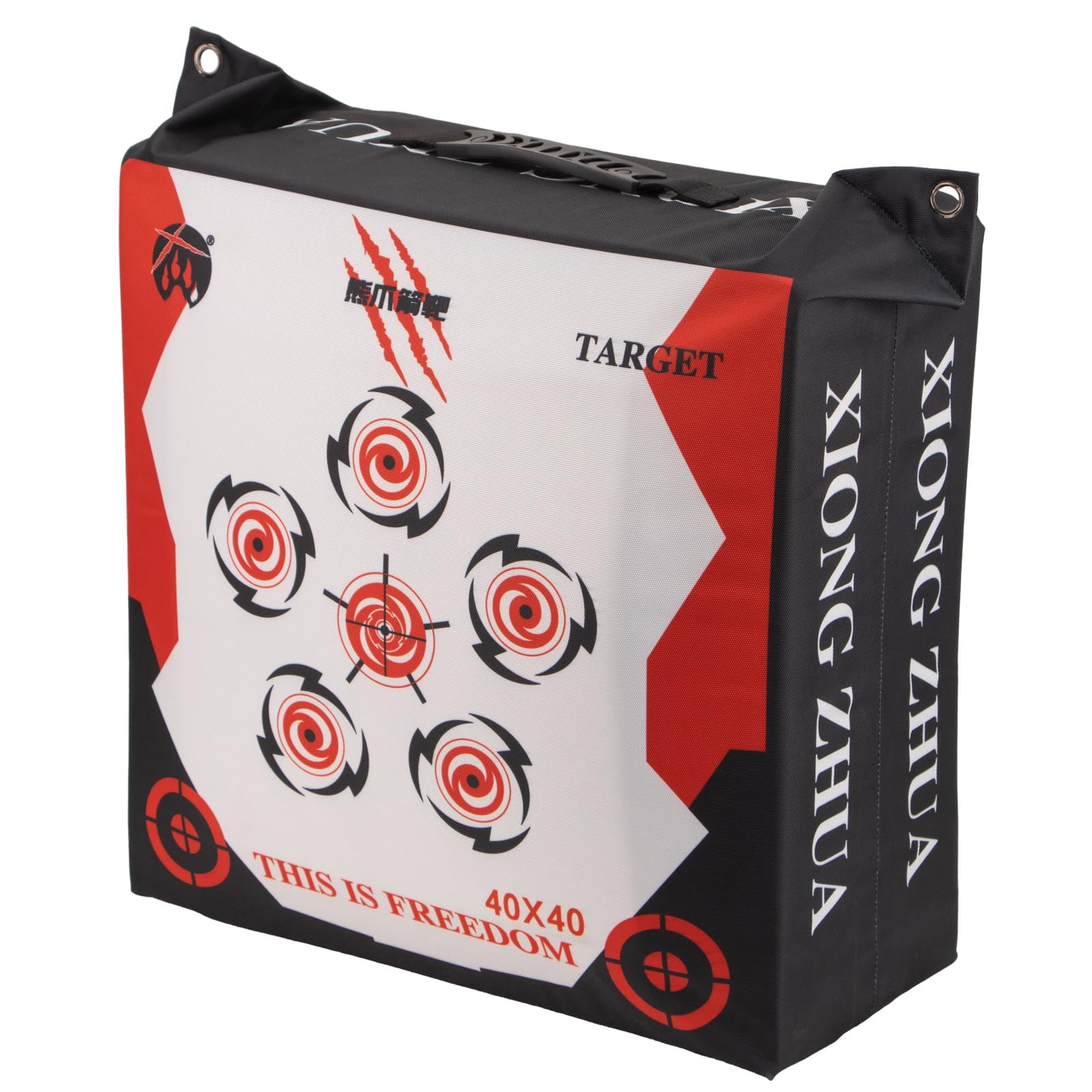 Portable Bag Archery Target 40x40 High-Density with Carry Handle for Recurve and Compound Bow Outdoor Practice