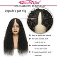 thumbnail image 4 of V Part Wigs Human Hair Wigs Deep Wave For Black Women 100%humanhair Deep Curly Wig Natural Color 180% Density 10A, 4 of 10