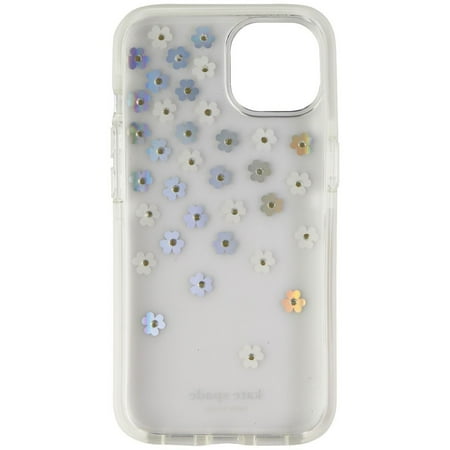 Kate Spade Protective Hardshell Case Scattered Flowers Iridescent for iPhone 13 Cases