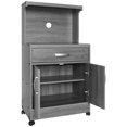 thumbnail image 2 of Pemberly Row Modern Kitchen Wooden Microwave Cart in Gray, 2 of 5