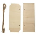 thumbnail image 1 of 10 piezas de letreros de madera colgantes sin terminar, rectangulares, en blanco, con cuerdas para pirograbado, pintura y escritura, 1 of 4