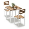 thumbnail image 1 of Kojooin Dining Table Set for 2, Dining Table and Chairs Set of 2, 3 Piece Dining Table Set with Spiral Table Legs for Small Spaces, Kitchen, Apartment, 1 of 7