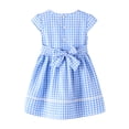 thumbnail image 6 of HILEELANG 3-13T Little/Big Girls Light Blue Gingham 100% Cotton Dress Size 10-11T, 6 of 8