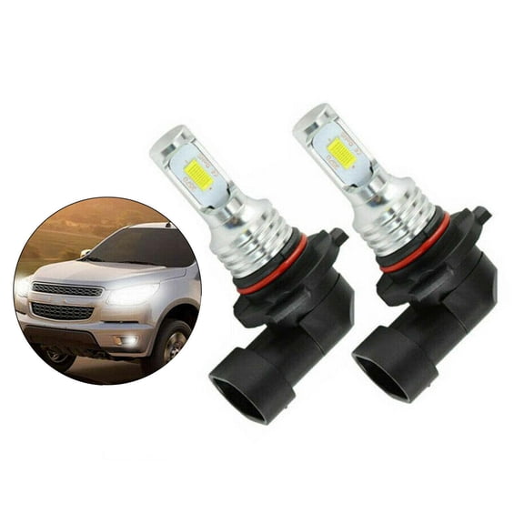 2pcs 9005 HB3 Headlight Lamp High Low Beam Bulbs Fog Light Cool White 6500K, 4000LM Super Bright Lamps Plug and Play, Without Battery