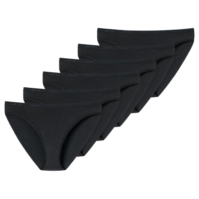UNCOVER by SCHIESSER Calzoncillos para mujer - Tai, algodón suave, paquete de 6 Negro S (Small)
