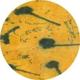thumbnail image 1 of Ahgly Company Machine Washable Indoor Round Abstract Cinnamon Brown Area Rugs, 8' Round, 1 of 7
