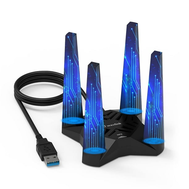 Adaptador WiFi USB WAVLINK AC1900 de doble banda para PC de escritorio