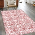 thumbnail image 2 of 2.7'x5' Area Rugs, Red Botanical Indoor Outdoor Area Rug for Living Room Bedroom, Watercolor Rustic Tree Abstract Washable Bathroom Rugs Kitchen Floor Carpet Mats Home Decor Aesthetic, 2 of 8