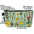 thumbnail image 3 of Tarot Bag - 9" Canvas Zipper Pouch for Pencils, Tools, Cosmetics, Toiletries and More, 3 of 7