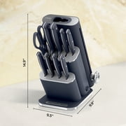 Ninja NeverDull Razor-Sharp 11-Piece Knife System with Removable Sharpener, Laser-Cut Blades, NK12011BL1, Cyberspace