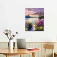 thumbnail image 3 of Canvas Print Wall Art Window View Purple Sunset Cloud Sky Lavender Flower Wilderness Nature Photography Realism Scenic Landscape Colorful Multicolor for Living Room, Bedroom, 3 of 5