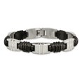 thumbnail image 4 of Stainless Steel Bracelet Men's mm 8.25 in Brushed and Polished Black IP-plated 8.25in, 4 of 6