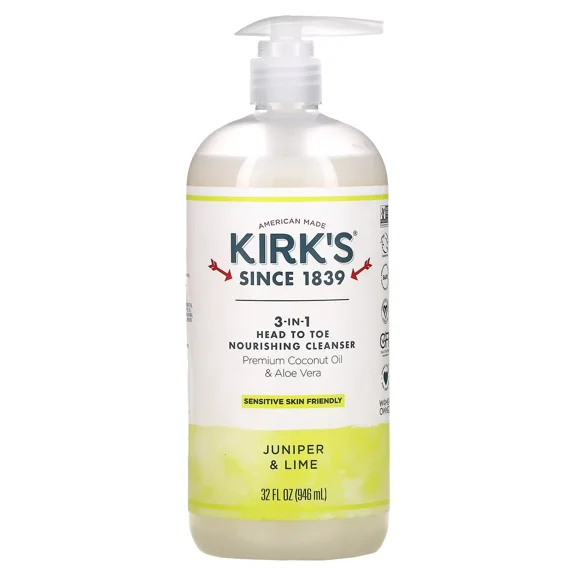 3-in-1 Head to Toe Nourishing Cleanser, Juniper & Lime, 32 fl oz (946 ml) - Hydrating & Refreshing