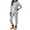Gray, variant on THDHVS Girls 2 Piece Outfits,Unisex Youth Colorblock Ribbed Long Sleeve Top Patch Cuffed Jogger Pants Pajama 2 Piece Set,Girls Fall Outfits Yellow 7-8 Years