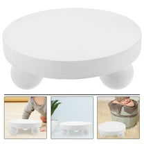 CATIEBYE Solid Wood Small Vanity Stool for Baby Photoshoots and Home Decor, 1 Piece Seat for Kids and Adults