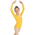 thumbnail image 2 of Girls' Solid Color Long Sleeved Round Neck Dance Practice Uniform Medium And Large Children's Jumpsuit, 2 of 7